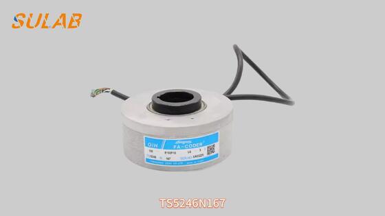 Tamagawa TS5246N167 Hollow Shaft Rotary Encoder with 8192 Pulses Per Revolution and DC 5V Power Supply for Elevator PMSM Traction Motor
