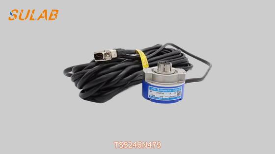 Tamagawa TS5246N479 Hollow Shaft Rotary Encoder with 8192 Pulses per Revolution and DC 5V Power Supply for Elevator PMSM Traction Motor