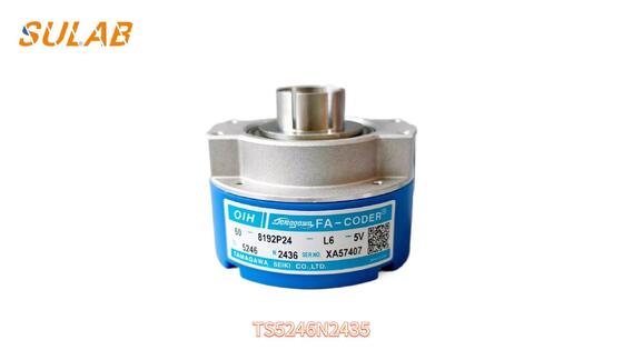 Tamagawa TS5246N2435 Rotary Encoder with 8192 Pulses per Revolution Hollow-Shaft Structure and Differential Line-Driver Signal for Elevator Traction Motor