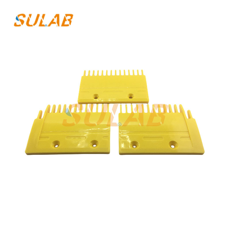 Mitsubishi Escalator Spare Parts Yellow Plastic Comb Plate YS125B688 YS120B976