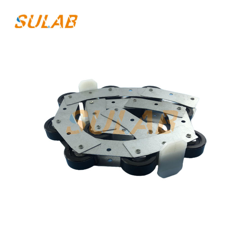 Escalator Spare Parts Handrail Return Reverse Guide Newel Rotary Chain With 12Pcs Rollers