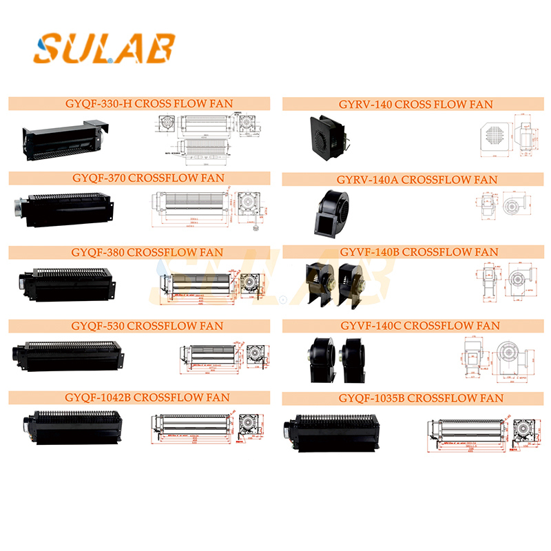 140mm×140mm 48V High Air Volume Cooling Fan for Elevator Systems with Ball Bearing