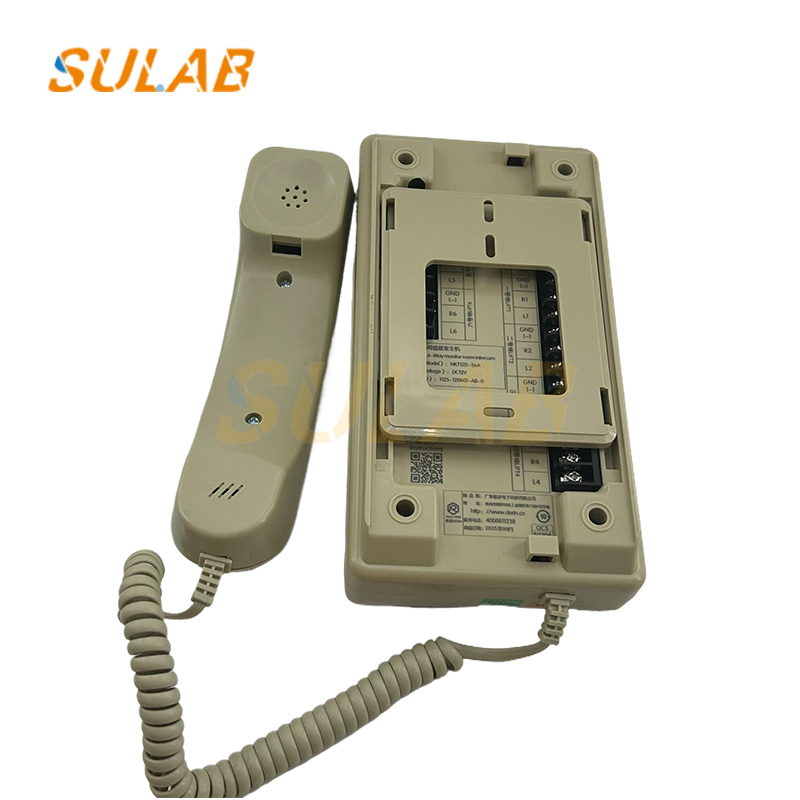 NKT12 Elevator Intercom Host with Six-Way Call Capacity 4-Wire System and DC 12V for Emergency Communication