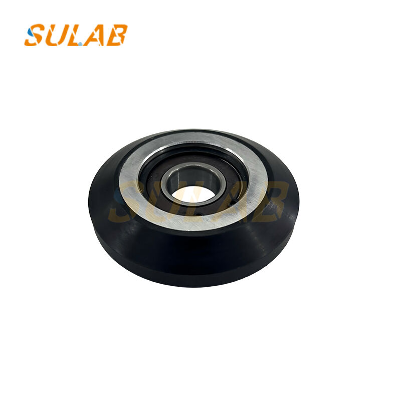 Schindler Elevator Roller Guide Shoe Wheel 100 × 25 mm with 6205 Bearing and Polyurethane Tread