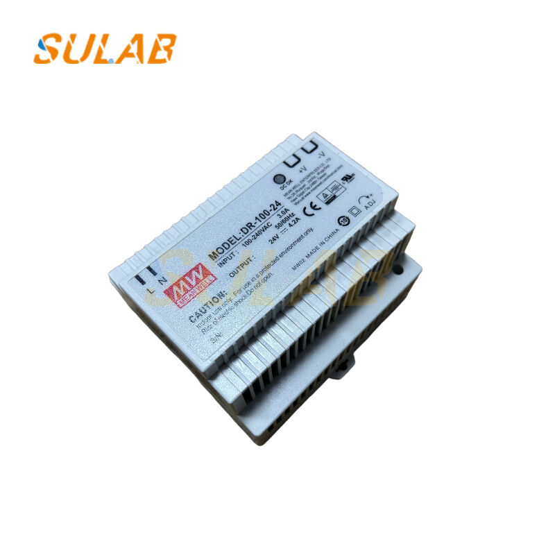 Mean Well DIN Rail Switching Power Supply For Elevator Industrial Control DC 24V Output Spare Part DR-100-24