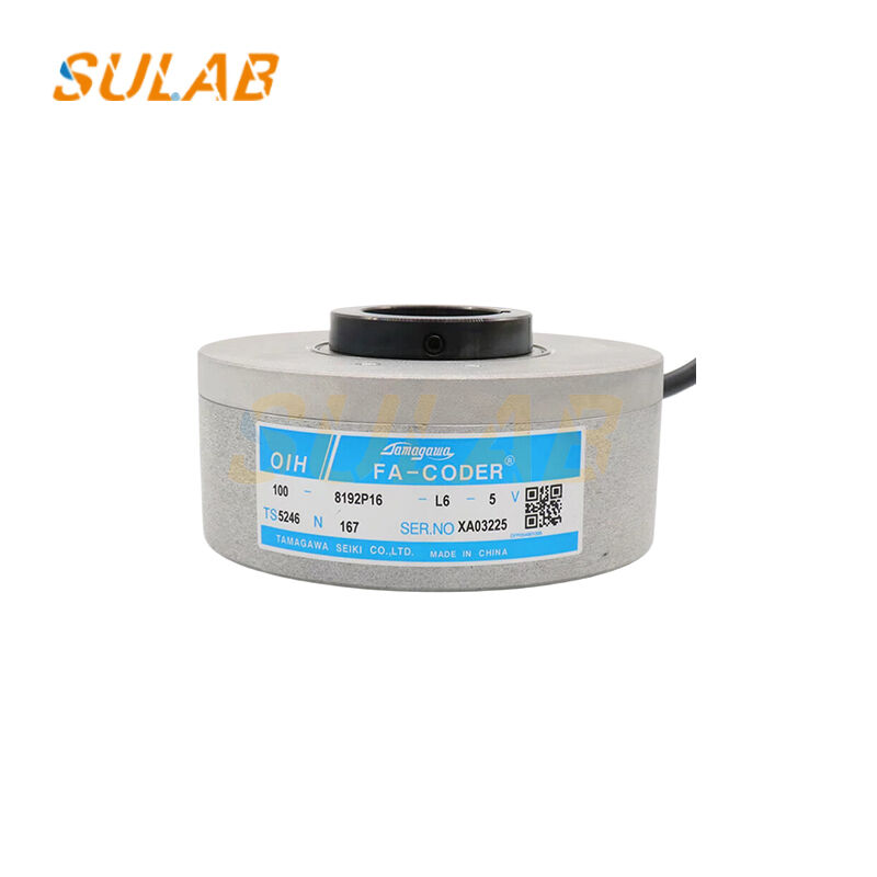 Tamagawa TS5246N167 Hollow Shaft Rotary Encoder with 8192 Pulses Per Revolution and DC 5V Power Supply for Elevator PMSM Traction Motor
