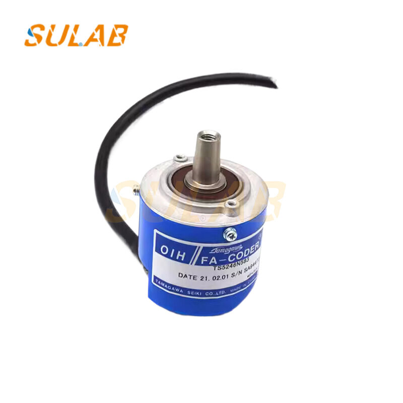Tamagawa FA-CODER Elevator Incremental Encoder with 8192 Pulses per Revolution Hollow-Shaft Structure and DC 5V Power Supply
