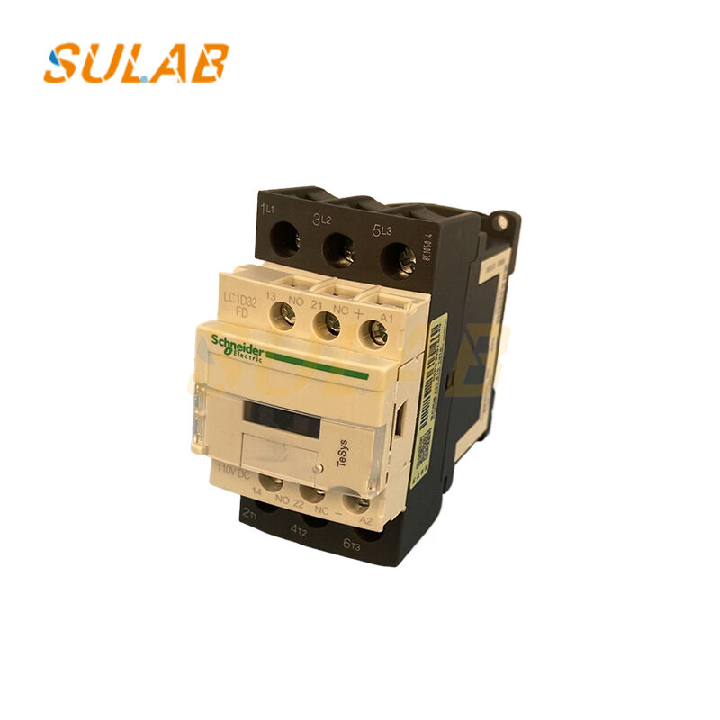 Schneider LC1D32FD 3-Pole Power Contactor 32A 110VDC Coil 1NO+1NC Aux for Elevator Control Cabinet