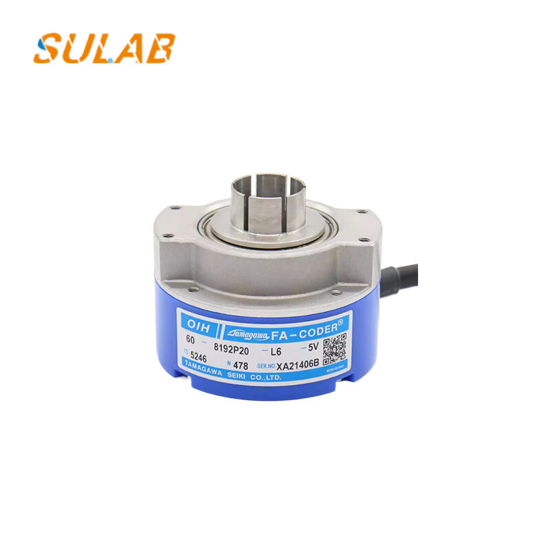 Tamagawa TS5246N478 Hollow Shaft Rotary Encoder with 8192 Pulses Anti-Vibration Structure for Elevator Traction Motor