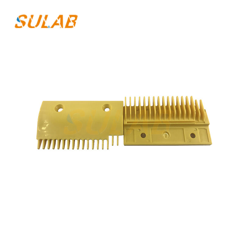 Wear-Resistant Yellow Plastic Left Side Escalator Comb Plate Comb Teeth Spare Part for Safe Landing Entry Exit