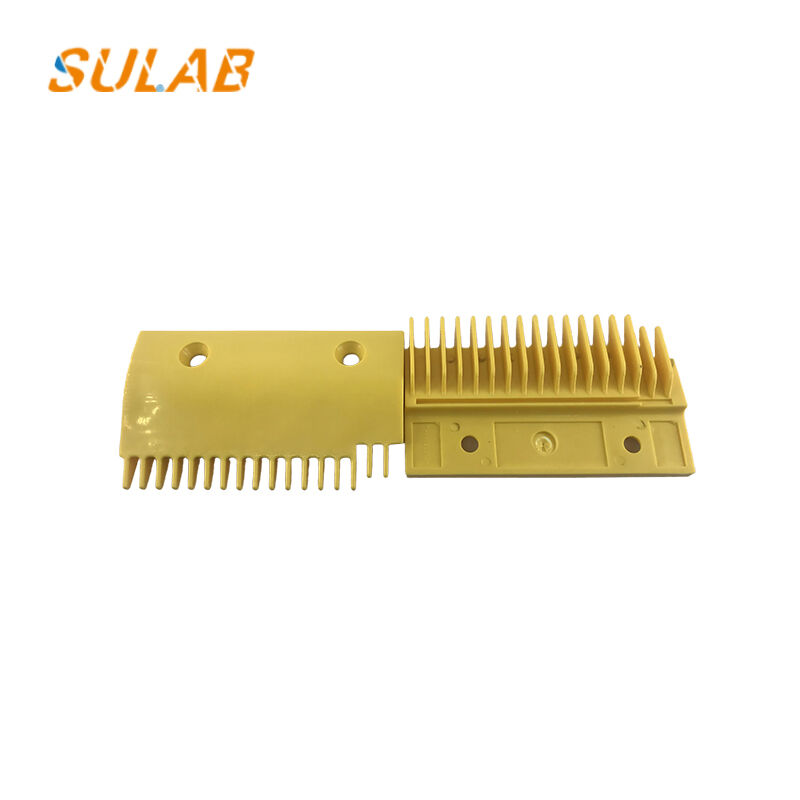 Wear-Resistant Yellow Plastic Left Side Escalator Comb Plate Comb Teeth Spare Part for Safe Landing Entry Exit