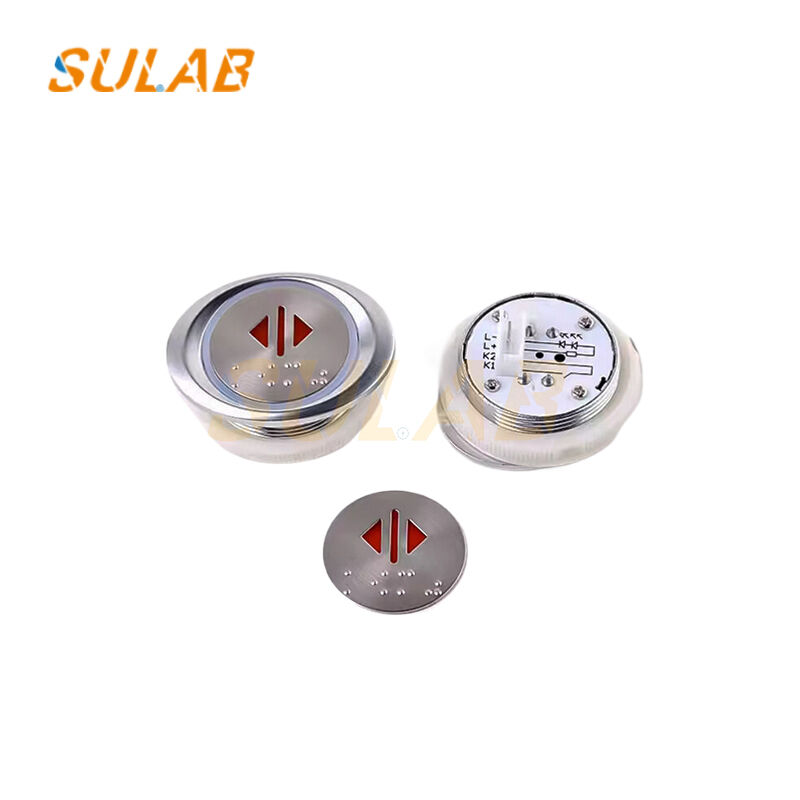 Elevator Push Button MTD331 Round LED Back-light Call Button with Stainless Steel Faceplate and Plug-in Connector Design