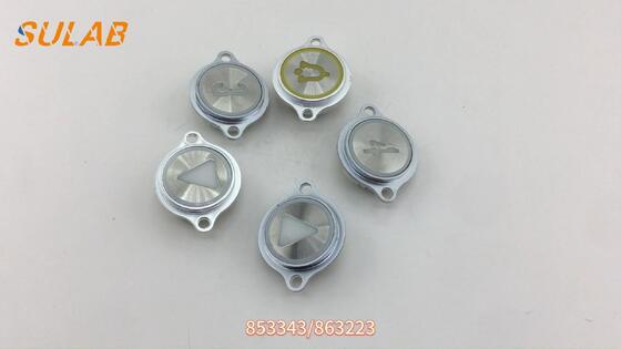 KONE Elevator Round Push Button With LED Backlight For LOP & COP 32mm Mounting Hole Stainless Steel Faceplate